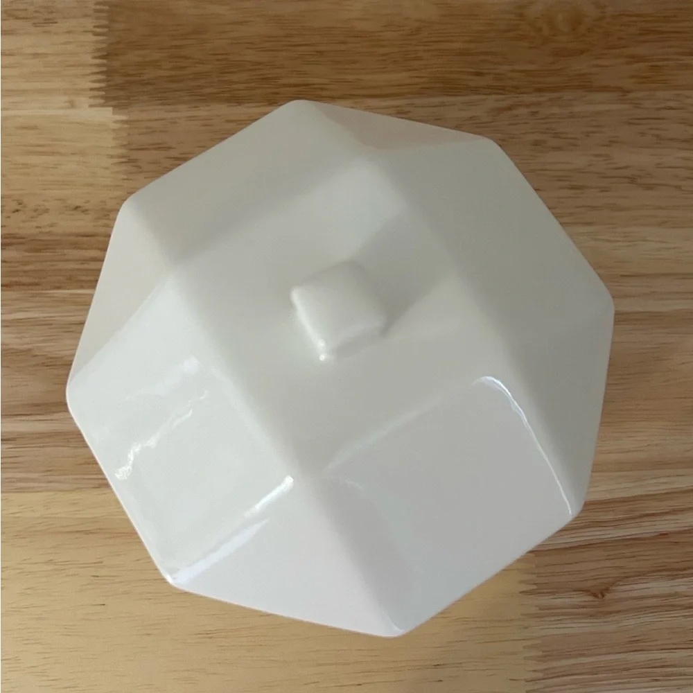West Elm White Porcelain Container